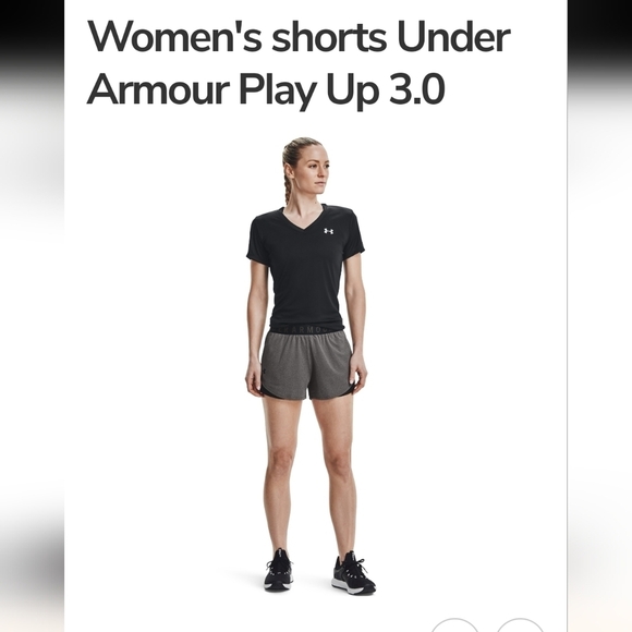 NWT New Under Armour shorts Play Up 3.0 gray & black plus size 2x - Picture 9 of 13